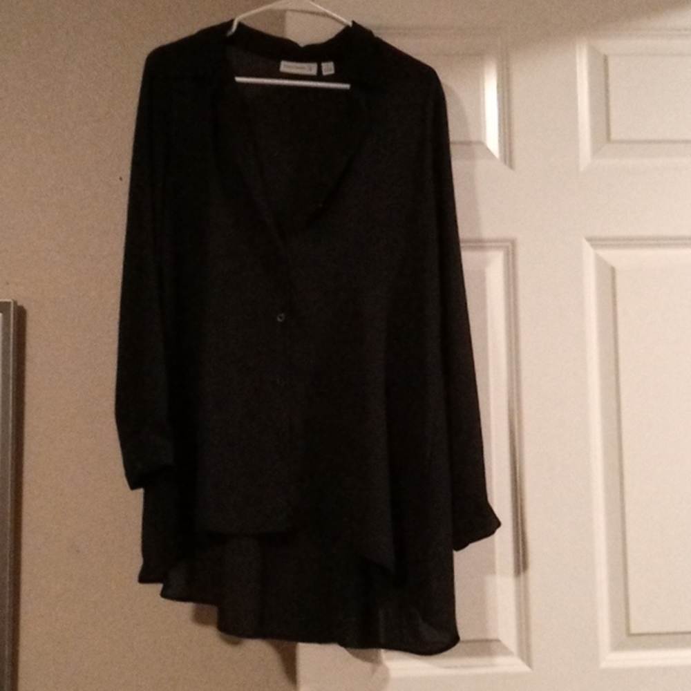 Sheer blouse.